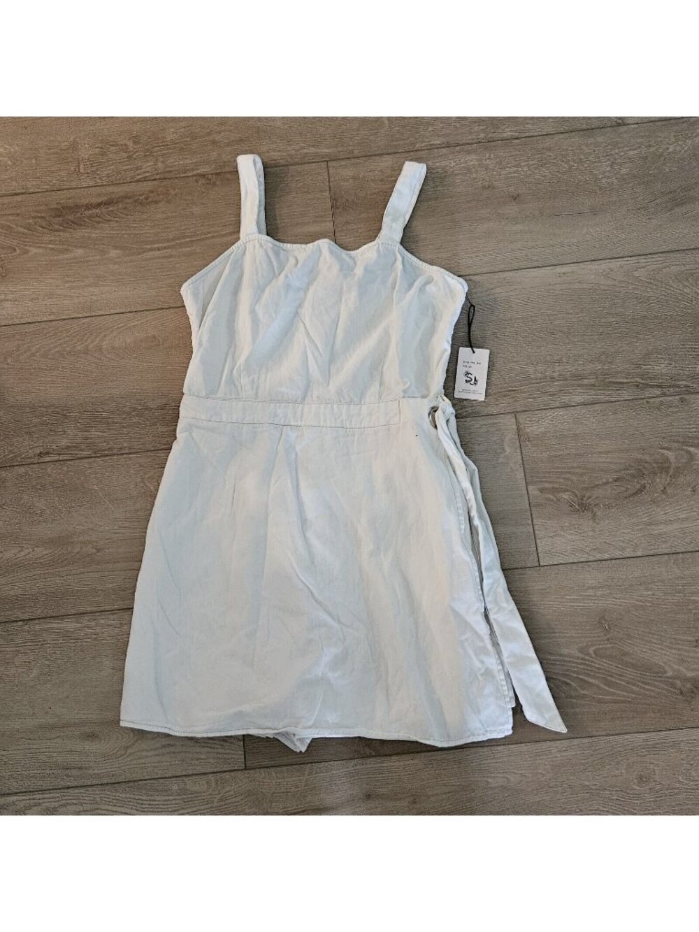 Sincerely Jules Off White Sleeveless Skort Smocked Romper Womens XL New